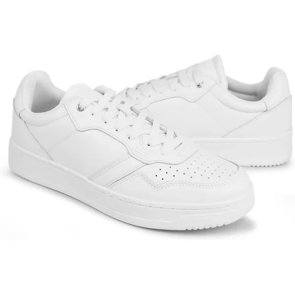 Hawkwell Men's Classic Leather Low Top Fashion Sneakers Casual Dress Sneakers Skate Tennis Basketball Style Walking Shoes