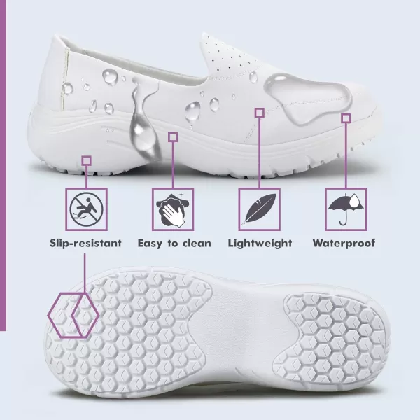 Hawkwell Women's Slip On Nursing Shoes Comfortable Lightweight Slip Resistant Work Shoes