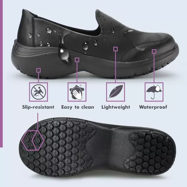 Hawkwell Women's Slip On Nursing Shoes Comfortable Lightweight Slip Resistant Work Shoes