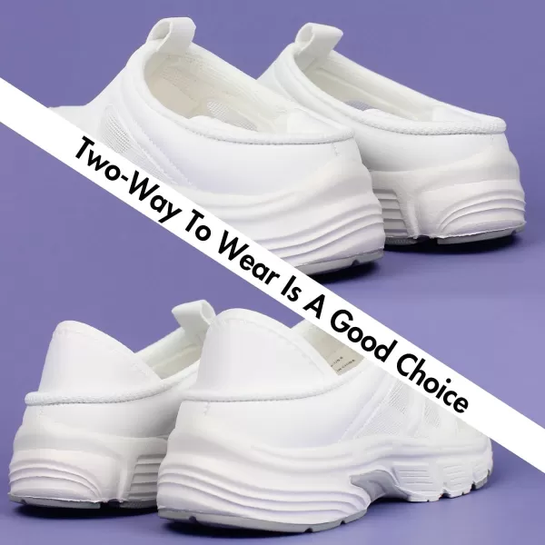 Hawkwell Women's Slip On Two-Way Lightweight Nursing Shoes Breathable Non Slip Work Shoes