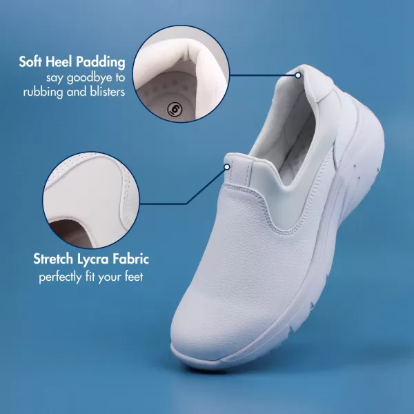 Hawkwell Women's Slip on Lightweight Lycra Nursing Shoes Comfortable Slip Resistant Work Shoes