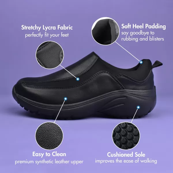 Hawkwell Women's Slip on Lightweight Lycra Nursing Shoes Slip Resistant Healthcare Work Shoes