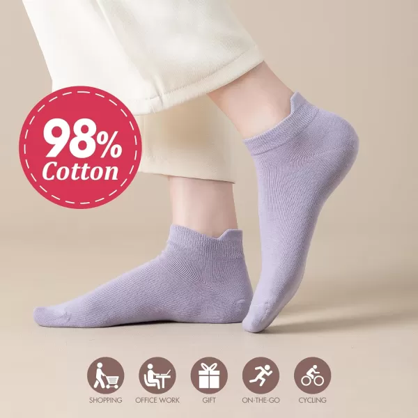 Hawkwell Women's Soft Ankle Socks Thin Nurse Socks Athletic Running Cushion Low Cut No Show Socks With Heel Tab 