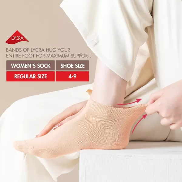 Hawkwell Women's Soft Ankle Socks Thin Nurse Socks Athletic Running Cushion Low Cut No Show Socks With Heel Tab 