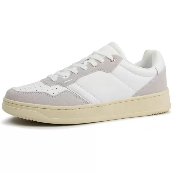 Hawkwell Men's Classic Leather Low Top Fashion Sneakers Casual Dress Sneakers Skate Tennis Basketball Style Walking Shoes