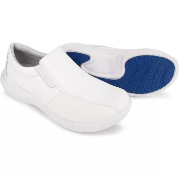 Hawkwell Pro Women's Leather Lycra Nursing Shoes for Bunions Lightweight Slip Resistant Orthotic Work Shoes Ideal for Foot Pain Relief