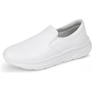 imageHawkwell Mens Slip On Arch Support Lightweight Slip Resistant Comfortable Nursing ShoesWhite