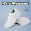 imageHawkwell Womens Lace Up Lightweight Water Resistant Nurse Shoes Slip Resistant Healthcare Work ShoesWhite