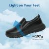 imageHawkwell Womens Slip On Nursing Shoes Comfortable Lightweight Slip Resistant Healthcare Medical Work ShoesBlack