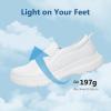 imageHawkwell Womens Slip On Nursing Shoes Comfortable Lightweight Slip Resistant Healthcare Medical Work ShoesWhite