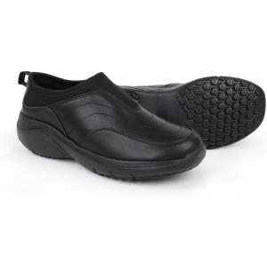 imageHawkwell Womens Slip On Lightweight Nursing Shoes Slip Resistant Comfortable Medical Work ShoesBlack