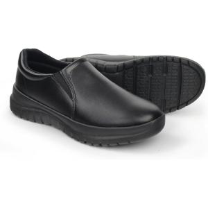 imageHawkwell Womens Slip On Lightweight Water Resistant Nurse Shoes Slip Resistant Healthcare Work ShoesBlack