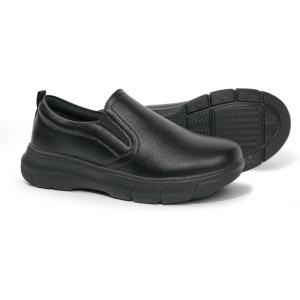 imageHawkwell Womens Slip On Nursing Shoes Comfortable Lightweight Slip Resistant Healthcare Medical Work ShoesBlack