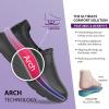 imageHawkwell Womens Slip On Arch Support Comfortable Nurse Shoes Slip Resistant Lightweight Work ShoesBlackDiamond