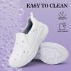 imageHawkwell Womens Slip On Arch Support Lightweight Slip Resistant Comfortable Nurse ShoesWhite