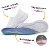 imageHawkwell Womens Slip On Arch Support Lightweight Slip Resistant Comfortable Nurse ShoesWhite