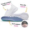 imageHawkwell Womens Slip On Arch Support Nursing Shoes Comfortable Lightweight Slip Resistant Work ShoesWhite