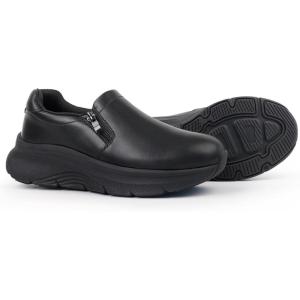 imageHawkwell Womens Slip On Arch Support Comfortable Nurse Shoes Slip Resistant Lightweight Work ShoesBlack