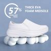 imageHawkwell Womens Slip On Lightweight Cushion Nursing Shoes Slip Resistant Medical Work ShoesWhite
