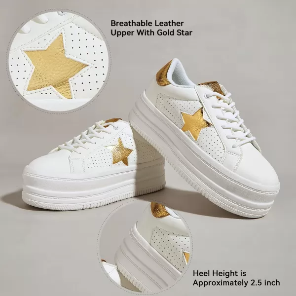 BELOS Fashion Platform Women Sneakers Faux Suede Stars Holographic Rainbow Walking Shoes