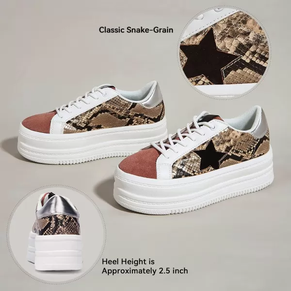 BELOS Fashion Platform Women Sneakers Faux Suede Stars Holographic Rainbow Walking Shoes