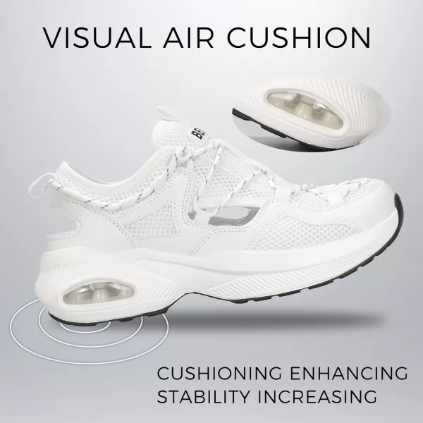 BELOS Women's Air Cushion Sneakers Hiking Outdoor Sandals Breathable Mesh Lightweight Comfortable Athletic Sport Walking Shoes