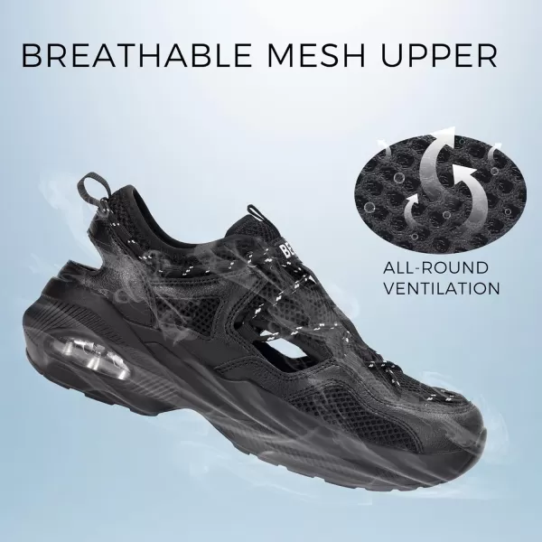 BELOS Women's Air Cushion Sneakers Hiking Outdoor Sandals Breathable Mesh Lightweight Comfortable Athletic Sport Walking Shoes