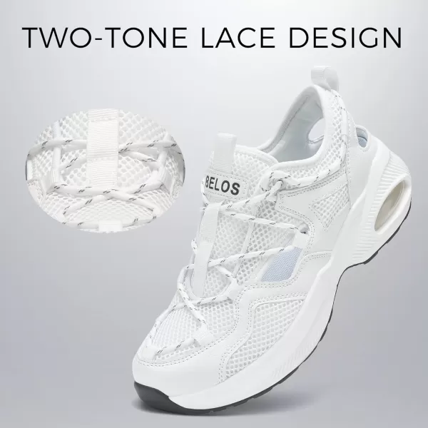 BELOS Women's Air Cushion Sneakers Hiking Outdoor Sandals Breathable Mesh Lightweight Comfortable Athletic Sport Walking Shoes