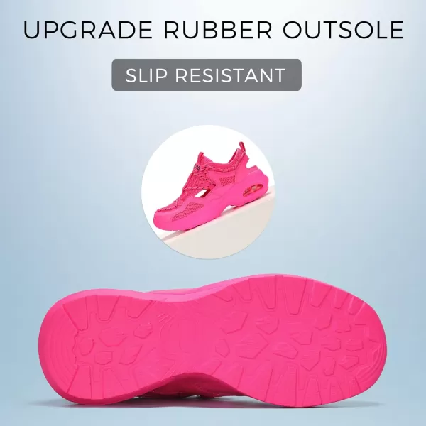 BELOS Women's Air Cushion Sneakers Hiking Outdoor Sandals Breathable Mesh Lightweight Comfortable Athletic Sport Walking Shoes