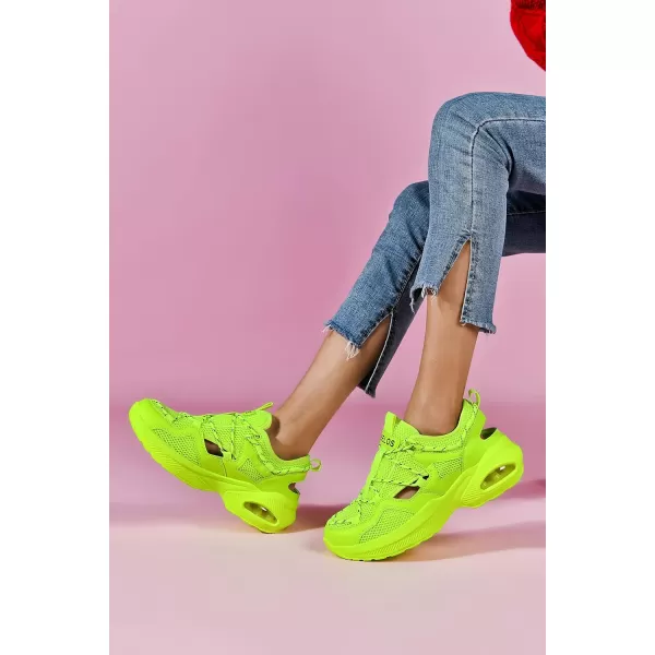 BELOS Women's Air Cushion Sneakers Hiking Outdoor Sandals Breathable Mesh Lightweight Comfortable Athletic Sport Walking Shoes
