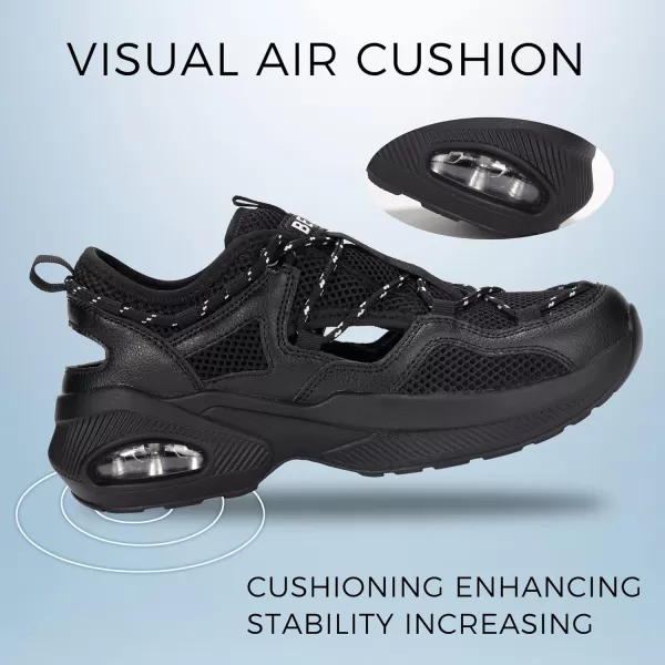 BELOS Women's Air Cushion Sneakers Hiking Outdoor Sandals Breathable Mesh Lightweight Comfortable Athletic Sport Walking Shoes