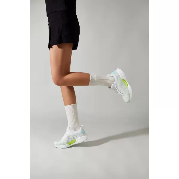BELOS Women's Lightweigt Running Shoes Breathable Mesh Knit Lace Up Athletic Sneakers Comfortable Non Slip Sports Tennis Walking for Sport Gym Workout