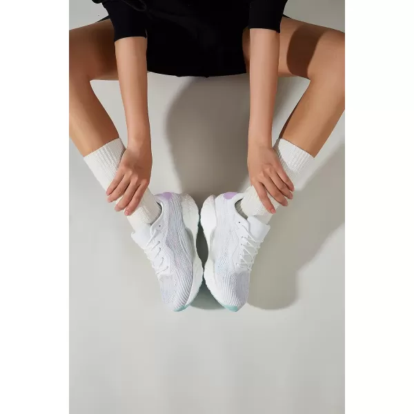 BELOS Women's Lightweigt Running Shoes Breathable Mesh Knit Lace Up Athletic Sneakers Comfortable Non Slip Sports Tennis Walking for Sport Gym Workout