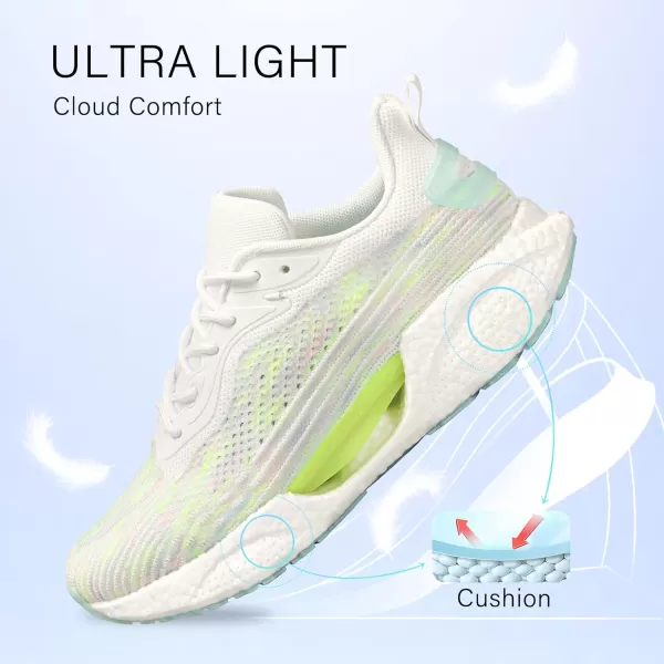 BELOS Women's Lightweigt Running Shoes Breathable Mesh Knit Lace Up Athletic Sneakers Comfortable Non Slip Sports Tennis Walking for Sport Gym Workout