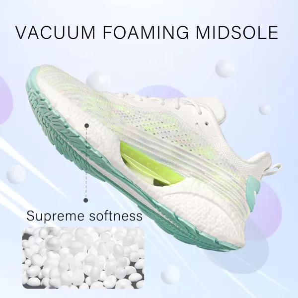 BELOS Women's Lightweigt Running Shoes Breathable Mesh Knit Lace Up Athletic Sneakers Comfortable Non Slip Sports Tennis Walking for Sport Gym Workout