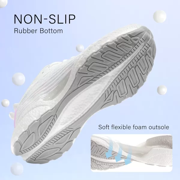 BELOS Women's Lightweigt Running Shoes Breathable Mesh Knit Lace Up Athletic Sneakers Comfortable Non Slip Sports Tennis Walking for Sport Gym Workout