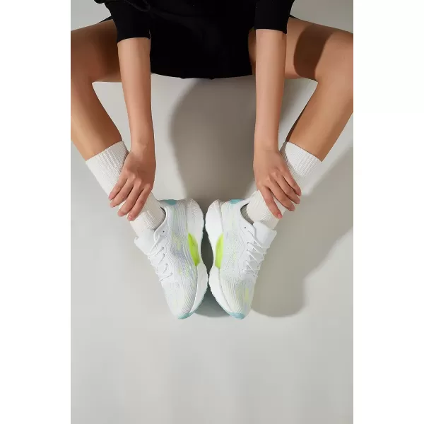 BELOS Women's Lightweigt Running Shoes Breathable Mesh Knit Lace Up Athletic Sneakers Comfortable Non Slip Sports Tennis Walking for Sport Gym Workout