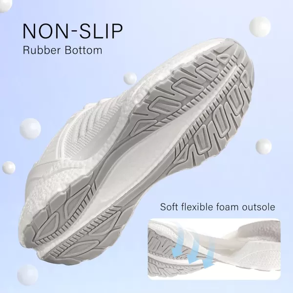 BELOS Women's Lightweigt Running Shoes Breathable Mesh Knit Lace Up Athletic Sneakers Comfortable Non Slip Sports Tennis Walking for Sport Gym Workout