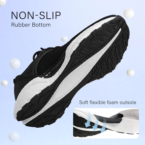 BELOS Women's Lightweigt Running Shoes Breathable Mesh Knit Lace Up Athletic Sneakers Comfortable Non Slip Sports Tennis Walking for Sport Gym Workout