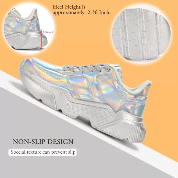 BELOS Women's Platform Chunky Sneakers Fashion Dad Sneakers Casual Lace Up Comfortable Lightweigt Walking Shoes