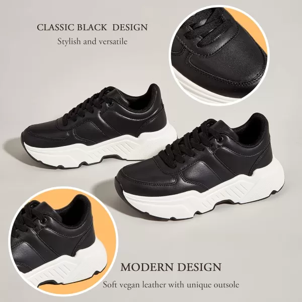 BELOS Women's Platform Chunky Sneakers Fashion Dad Sneakers Casual Lace Up Comfortable Lightweigt Walking Shoes