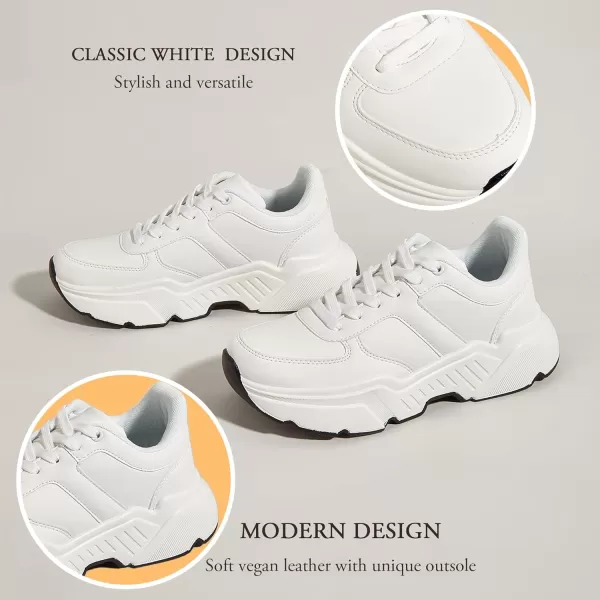 BELOS Women's Platform Chunky Sneakers Fashion Dad Sneakers Casual Lace Up Comfortable Lightweigt Walking Shoes