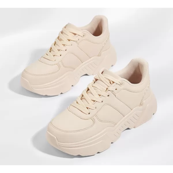 BELOS Women's Platform Chunky Sneakers Fashion Dad Sneakers Casual Lace Up Comfortable Lightweigt Walking Shoes