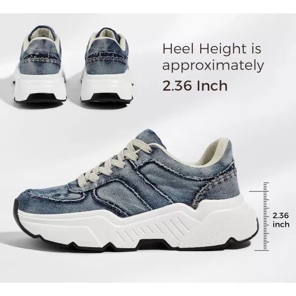 BELOS Women's Platform Chunky Sneakers Fashion Dad Sneakers Casual Lace Up Comfortable Lightweigt Walking Shoes