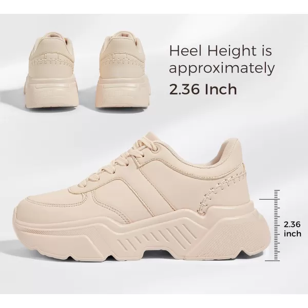 BELOS Women's Platform Chunky Sneakers Fashion Dad Sneakers Casual Lace Up Comfortable Lightweigt Walking Shoes
