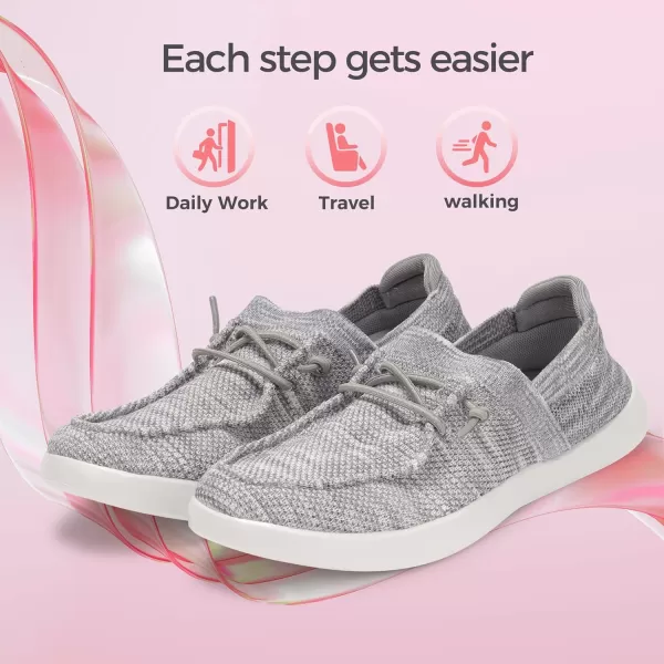 BELOS Women's Rhinestone Lace Up Loafers Shoes Comfortable Slip On Mesh Knit Walking Shoes Fashion Lightweight Sparkly Glitter Sneaker