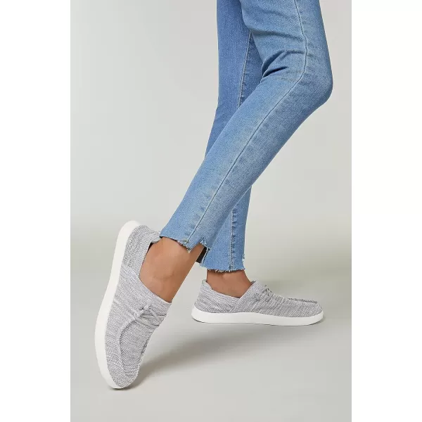 BELOS Women's Rhinestone Lace Up Loafers Shoes Comfortable Slip On Mesh Knit Walking Shoes Fashion Lightweight Sparkly Glitter Sneaker