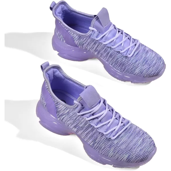 BELOS Women's Rhinestone Mesh Slip On Walking Shoes Fashion Breathable Spakle Glitter Sneaker