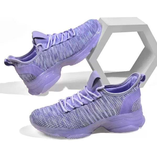 BELOS Women's Rhinestone Mesh Slip On Walking Shoes Fashion Breathable Spakle Glitter Sneaker