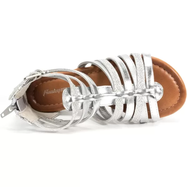 FUNKYMONKEY Girls Gladiator Strap Sandals Flat Fisherman Thong Cross Strappy Sandals